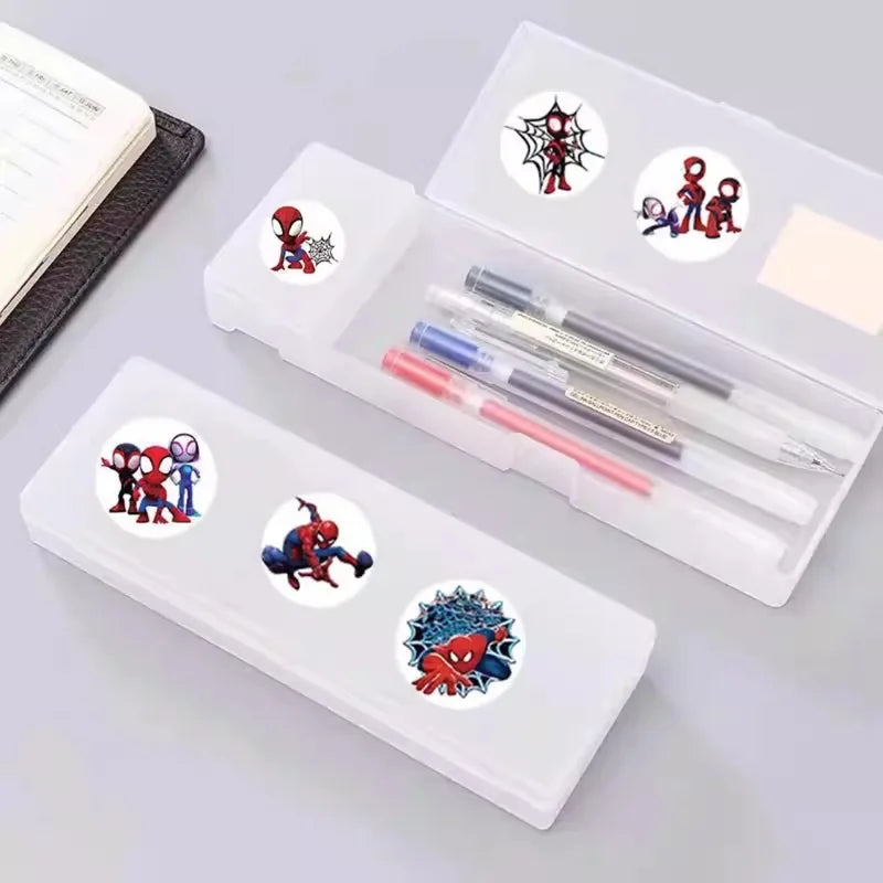 500PCS Cute Spidey and His Amazing Friends Round Stickers for DIY Laptop Notebook Decor