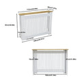Radiator Cover for Home & Office - MDF Wood Grain Heating Guard with Protective Panel
