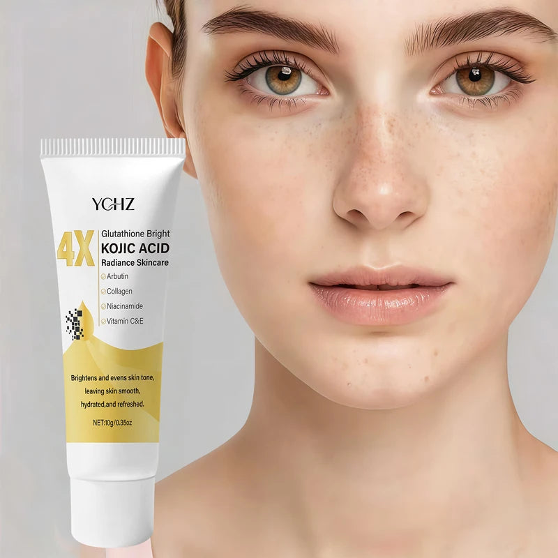 Kojic Acid Face Cream for Brightening Dark Spots & Even Skin Tone - Moisturizing, Non-Greasy, Day & Night Use