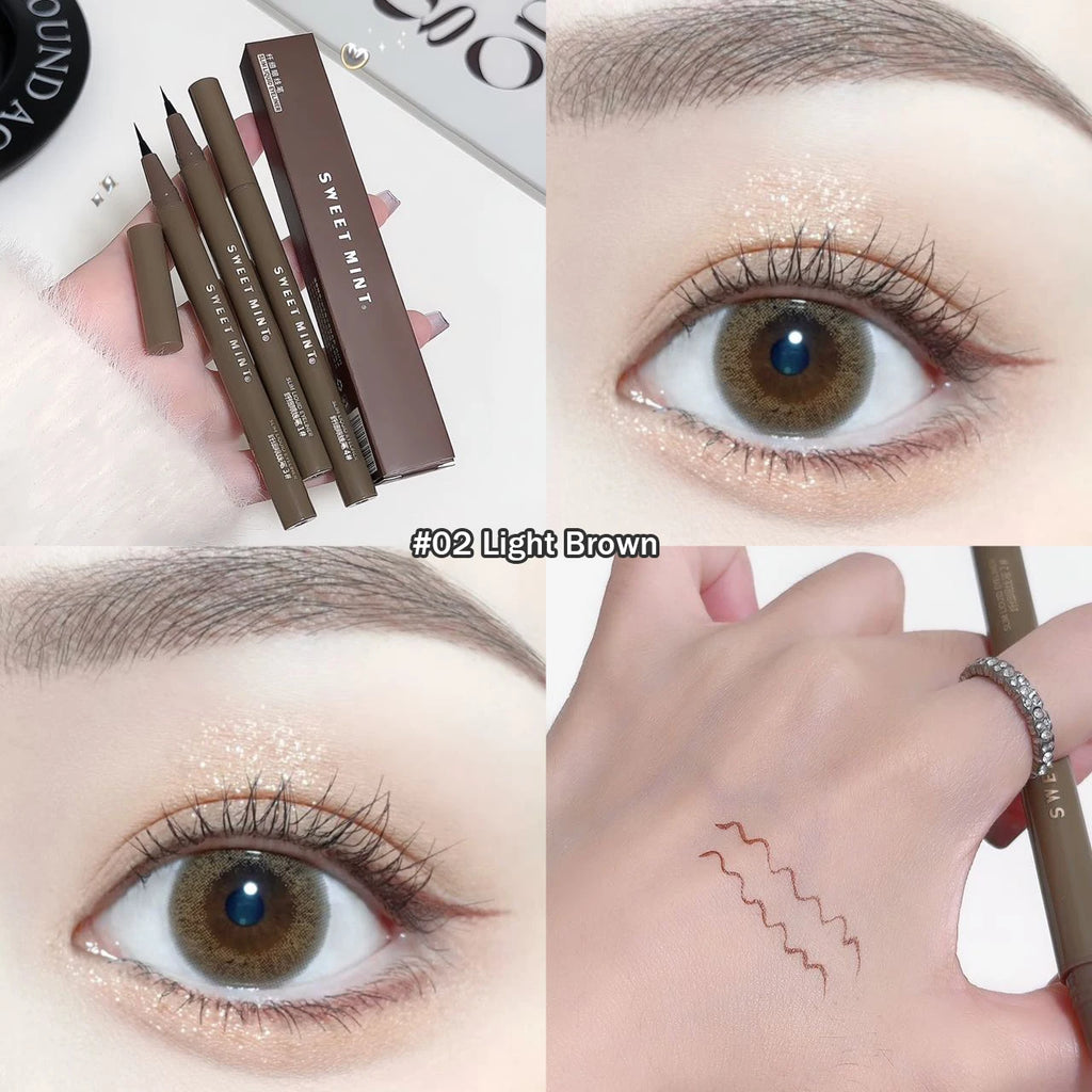 Waterproof Liquid Eyeliner & Eyebrow Pencil Set - Long-Lasting, Quick Dry, Smudge-Proof Cosmetics