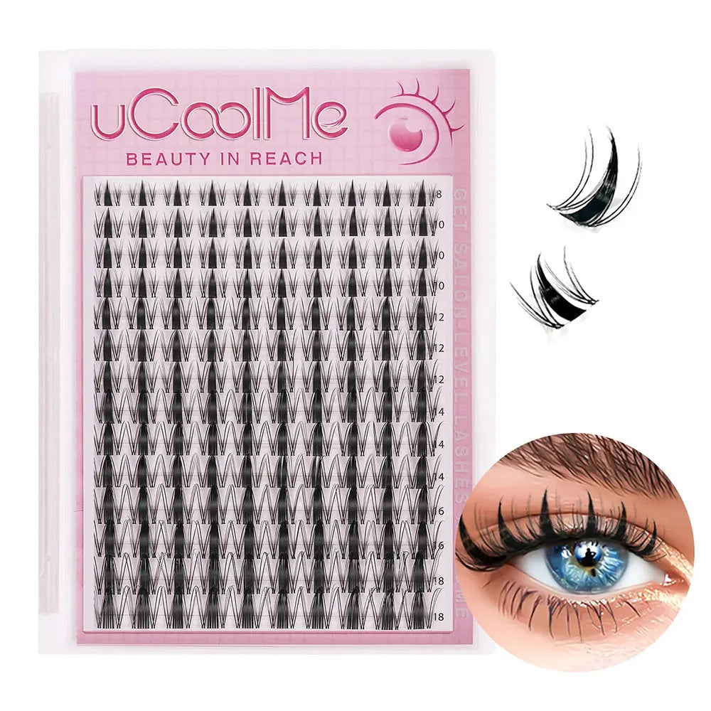 False Eyelashes Clusters Waterproof Natural Look 140 Pcs for DIY Lash Extensions