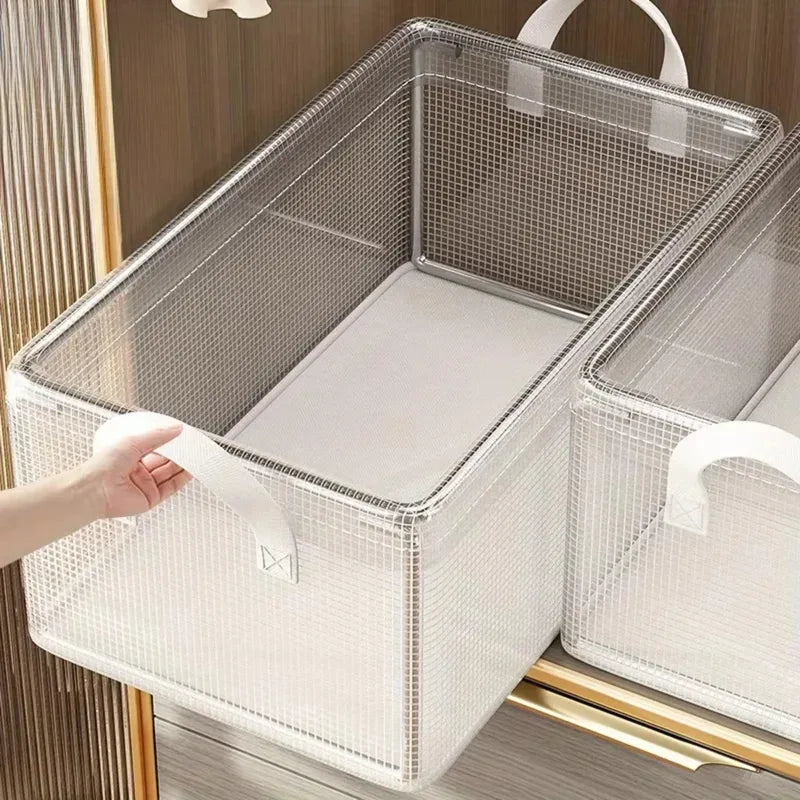 Solid Steel Frame Waterproof PVC Storage Box for Clothing Organization