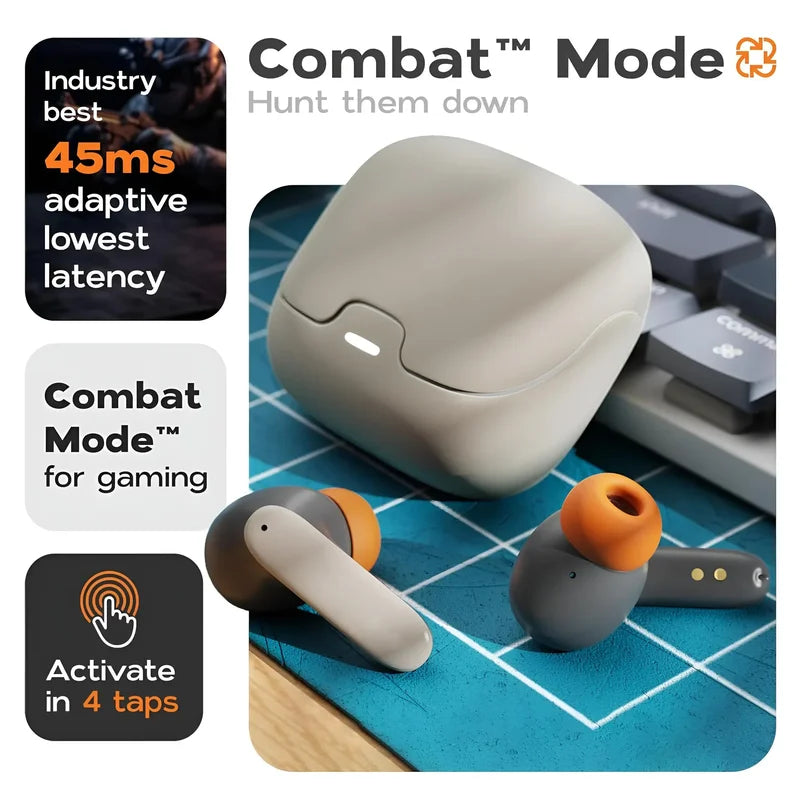 Wireless Bluetooth Earphones with Noise Cancelling & Low Latency - In-Ear Stereo