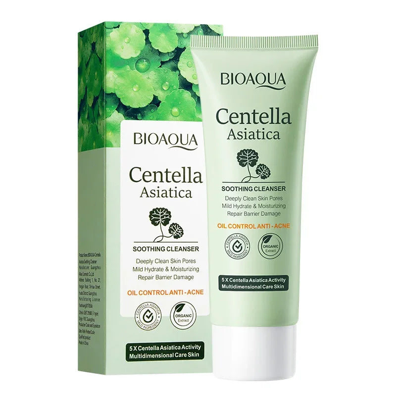 Centella Asiatica Facial Cleanser with Moisturizing & Oil Control - Foaming Face Wash