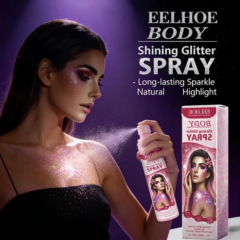 Waterproof Body & Hair Glitter Spray 100ml for Party & Festival Radiance