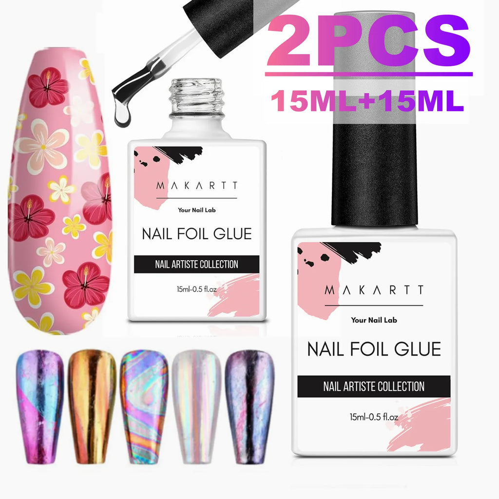 Nail Foil Transfer Gel with Strong Adhesion for Nail Art & DIY, 15ML