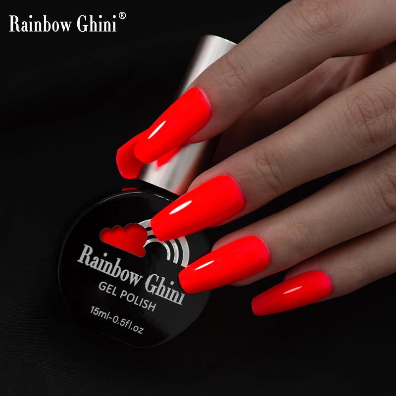 Neon Gel Nail Polish Set 15ml Semi-Permanent UV Varnish for Nail Art