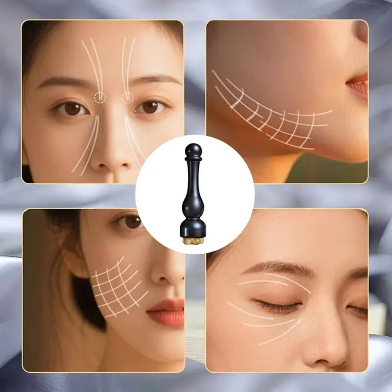 Wooden Facial Massager Gua Sha Tool for Skin Tightening and Relaxation