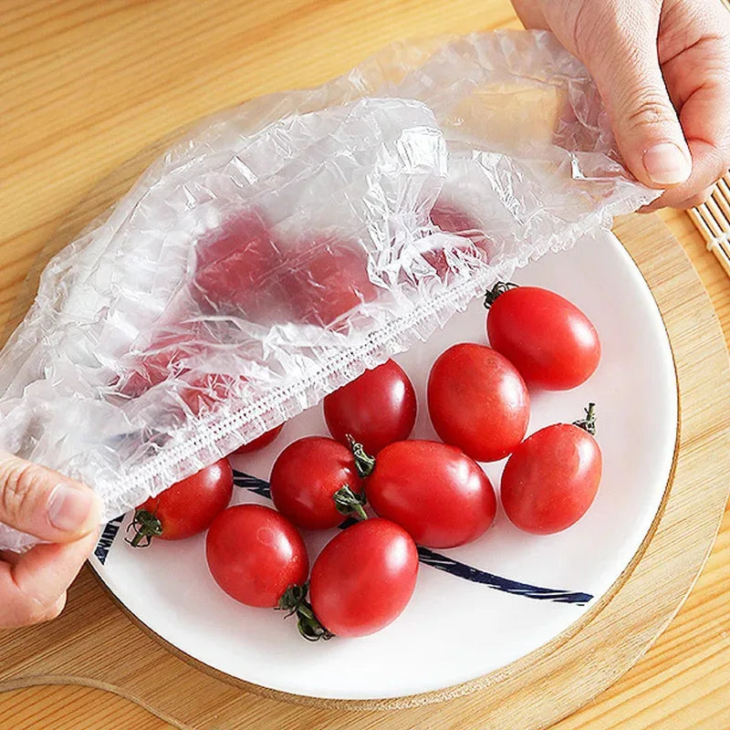 Disposable Food Cover Bags - Elastic Food Storage Wraps for Kitchen & Outdoors
