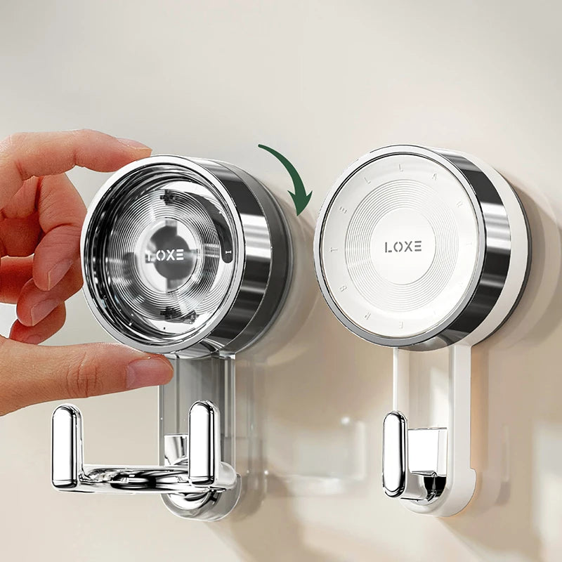 Vacuum Suction Wall Hooks - No Punch Door Hangers for Bathroom & Kitchen Storage