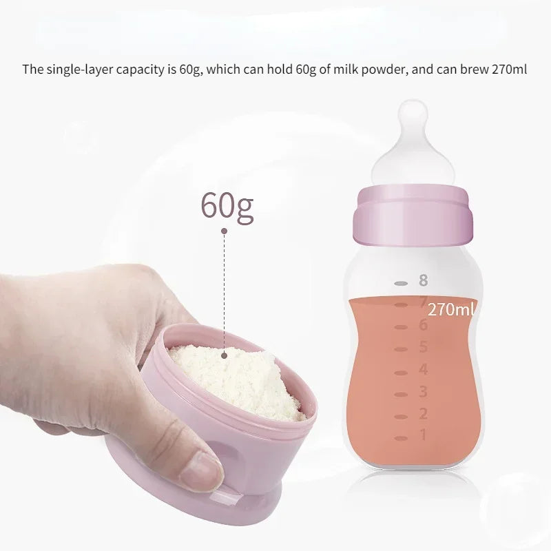 Baby Food Storage Box 3/4 Layer Portable Toddler Snack Container Milk Powder Cup