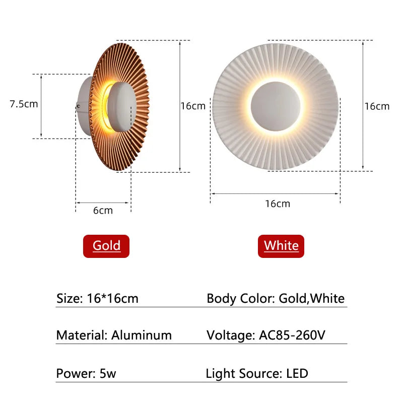 Modern LED Wall Lamp Indoor for Living Room Bedroom Bedside Lighting Fixture