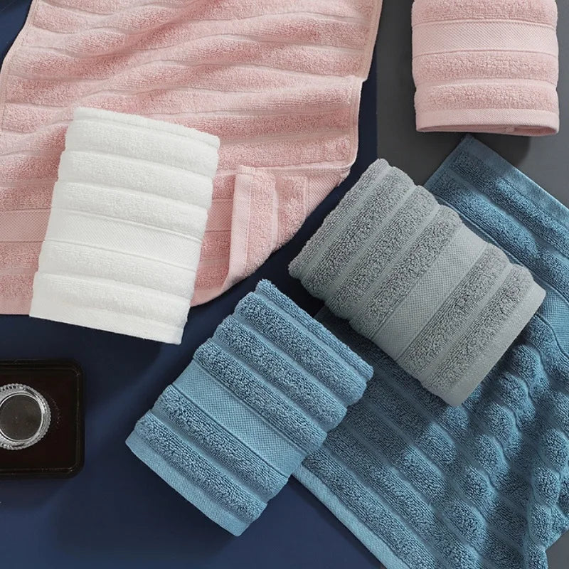 4-Piece Cotton Face Towels Set - Absorbent Small Hand Towels for Kids & Kids