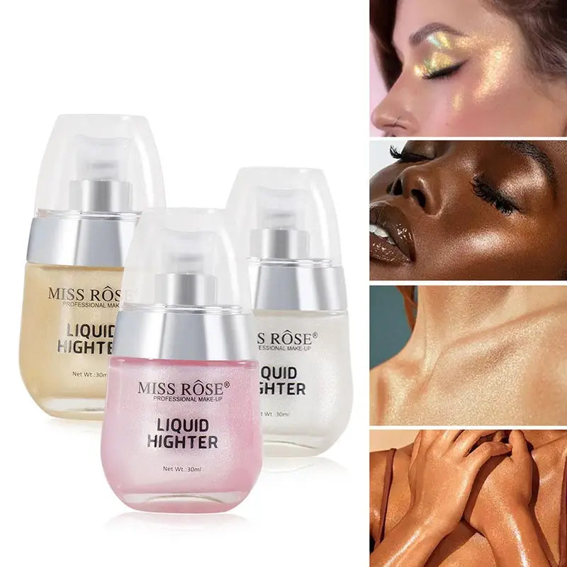 Multi-Use Liquid Highlighter for Face Body & Hair - 30ml Pearlescent Shimmer