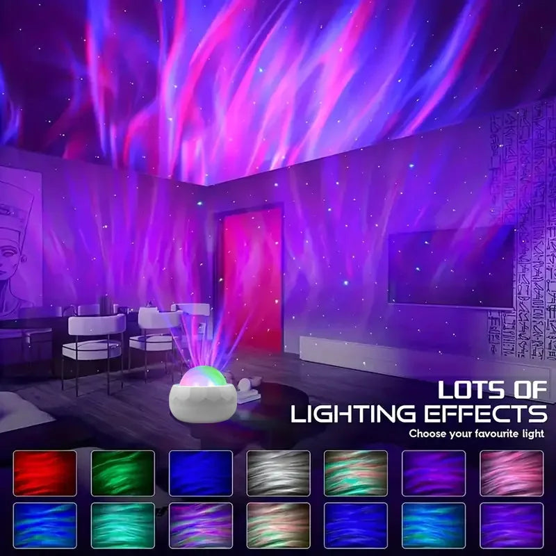 LED Night Light Northern Lights Projector Lamp for Living Room & Party Decor