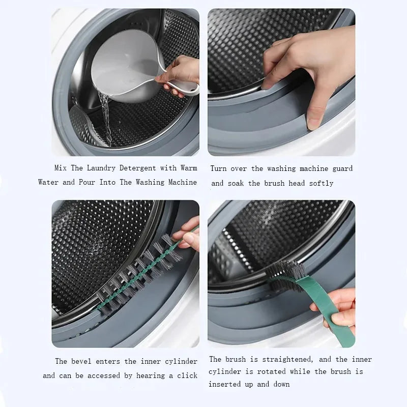 Deep Cleaning Brush for Washing Machines with Extra-Long Handle and Sponge Bristles