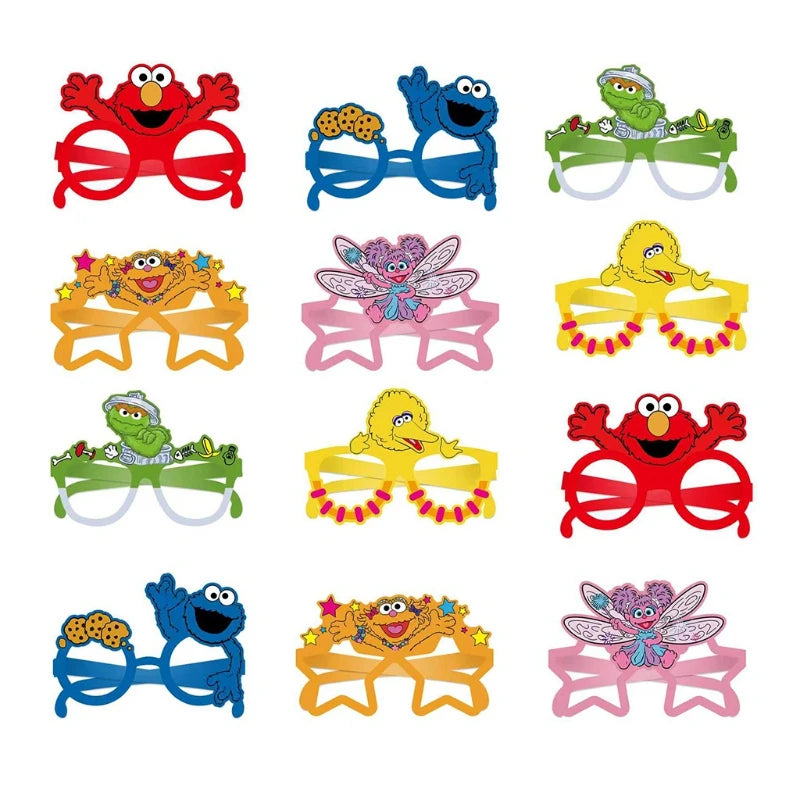 12-Piece Kids Party Paper Eye Masks Set for Children's Birthday Celebrations