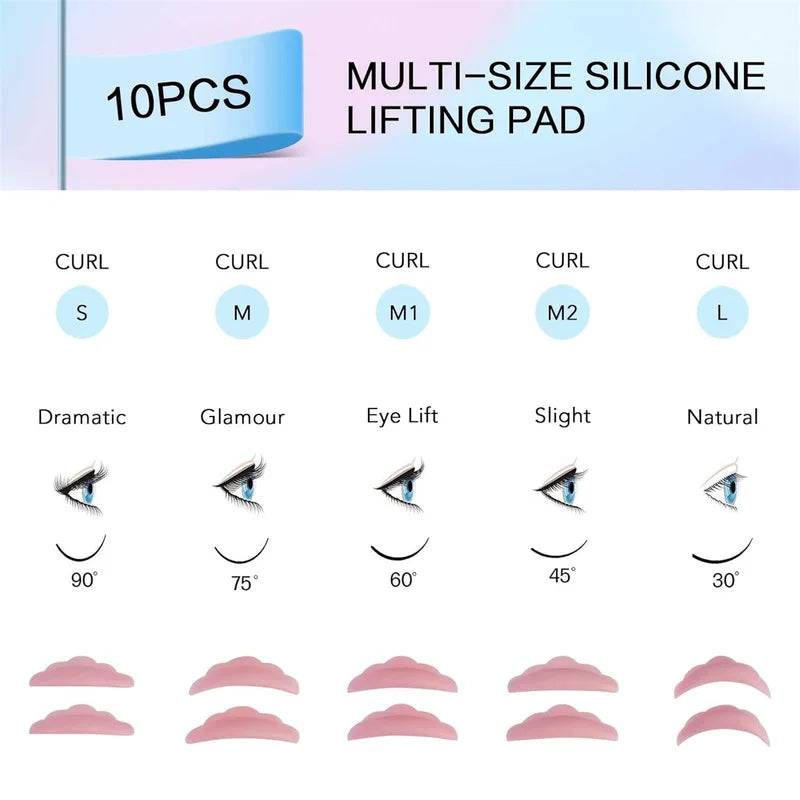 Lash Lift Kit 15 Pcs Fast Eyelash & Brow Perming Set with Strong Glue