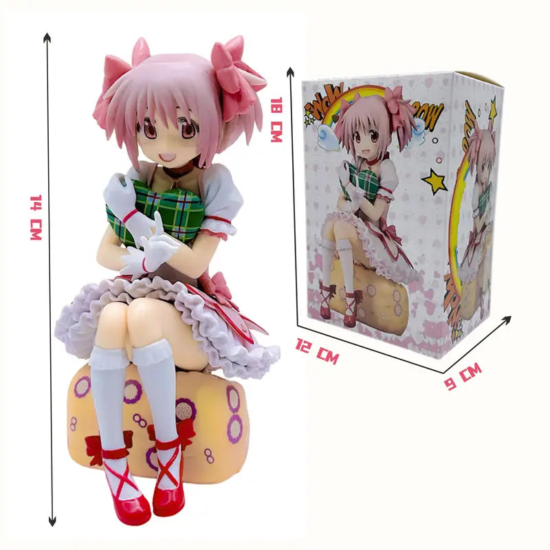 Anime Girl Collectible Figure - Madoka Kaname Noodle Stopper Model, Desktop Decoration