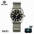 Men's Retro Field Watch 38mm Sapphire Glass Waterproof Quartz Sport Watch