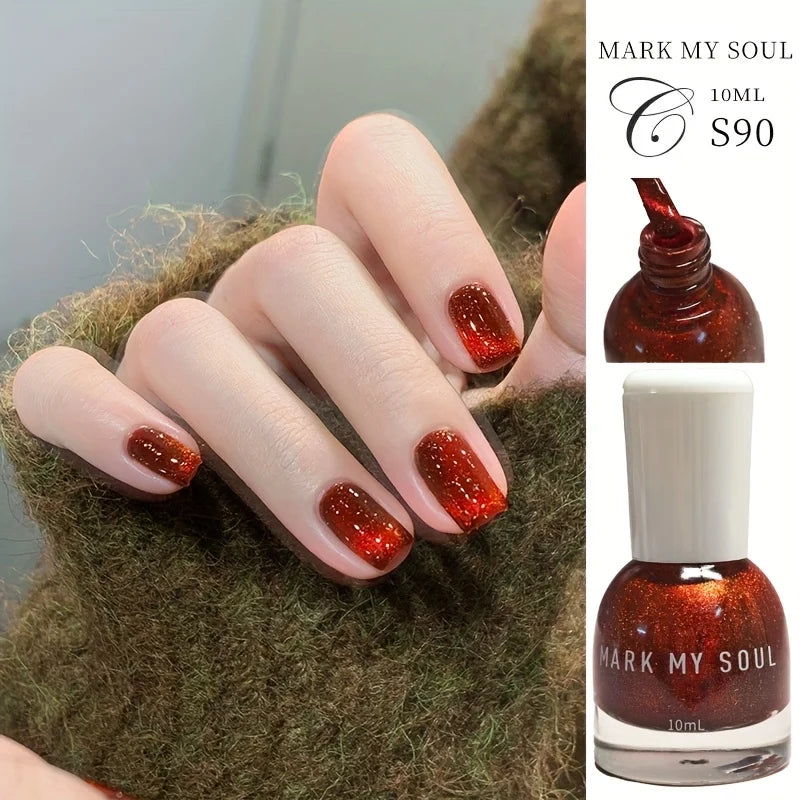Quick Dry Cat Eye Nail Polish - No Light Needed, 10ml x 4 Set