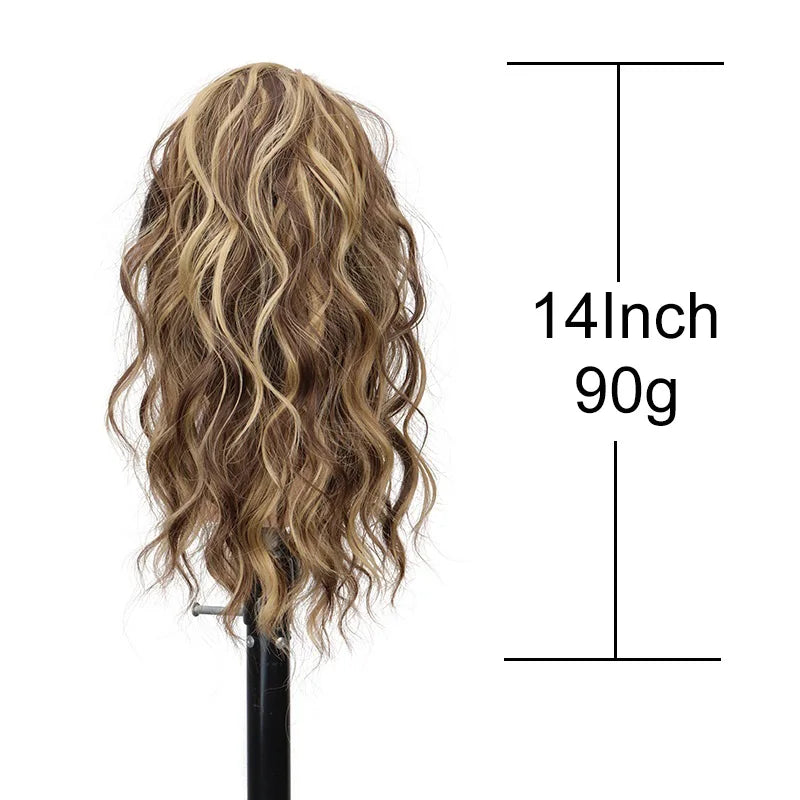 Short Curly Ponytail Hair Extension Claw Clip-In Hairpiece for Women