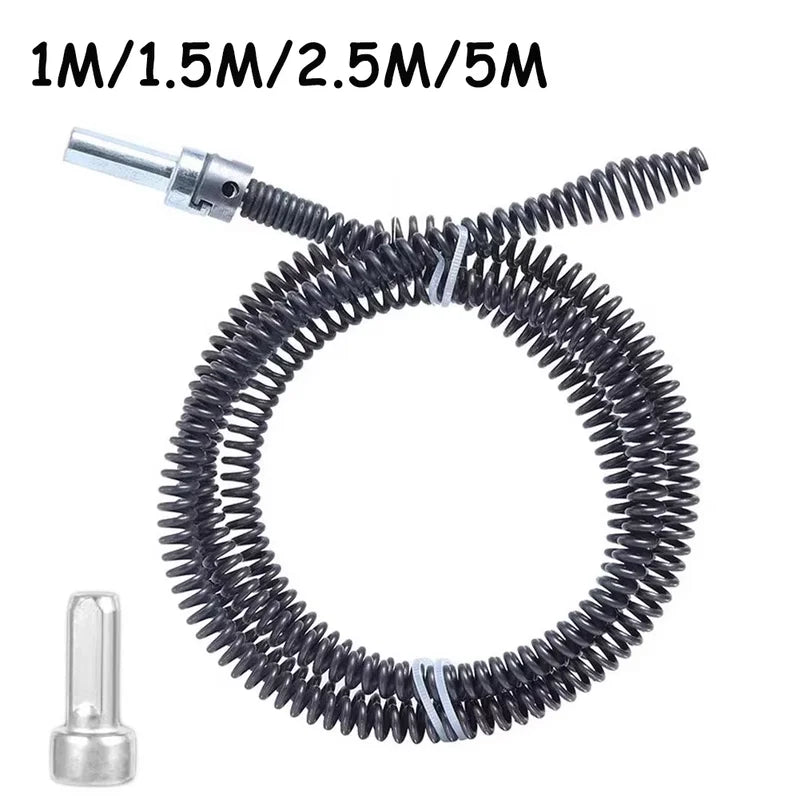 Flexible Pipe Sewer Unblocker Tool - 1m to 5m Drain Cleaning Rods