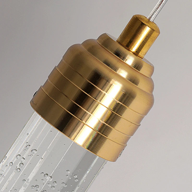 Crystal Pendant Light with Gold Fixtures Modern Living Room Bedroom Dining Room Lighting
