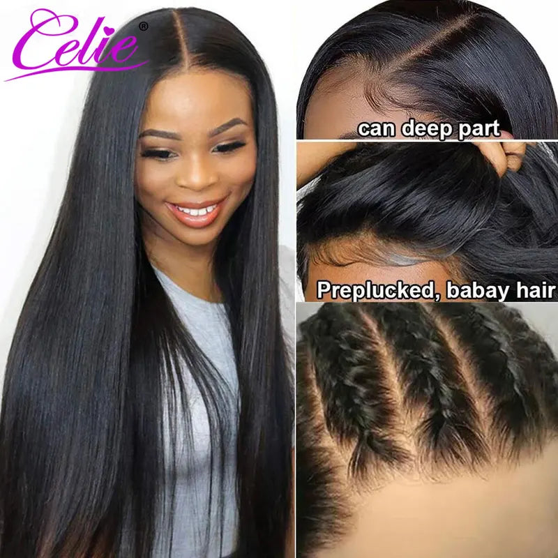 Human Hair Lace Front Wigs for Women 5x5 & 13x4 HD Transparent Lace - Natural, Pre Plucked, Full & Lustrous 22in