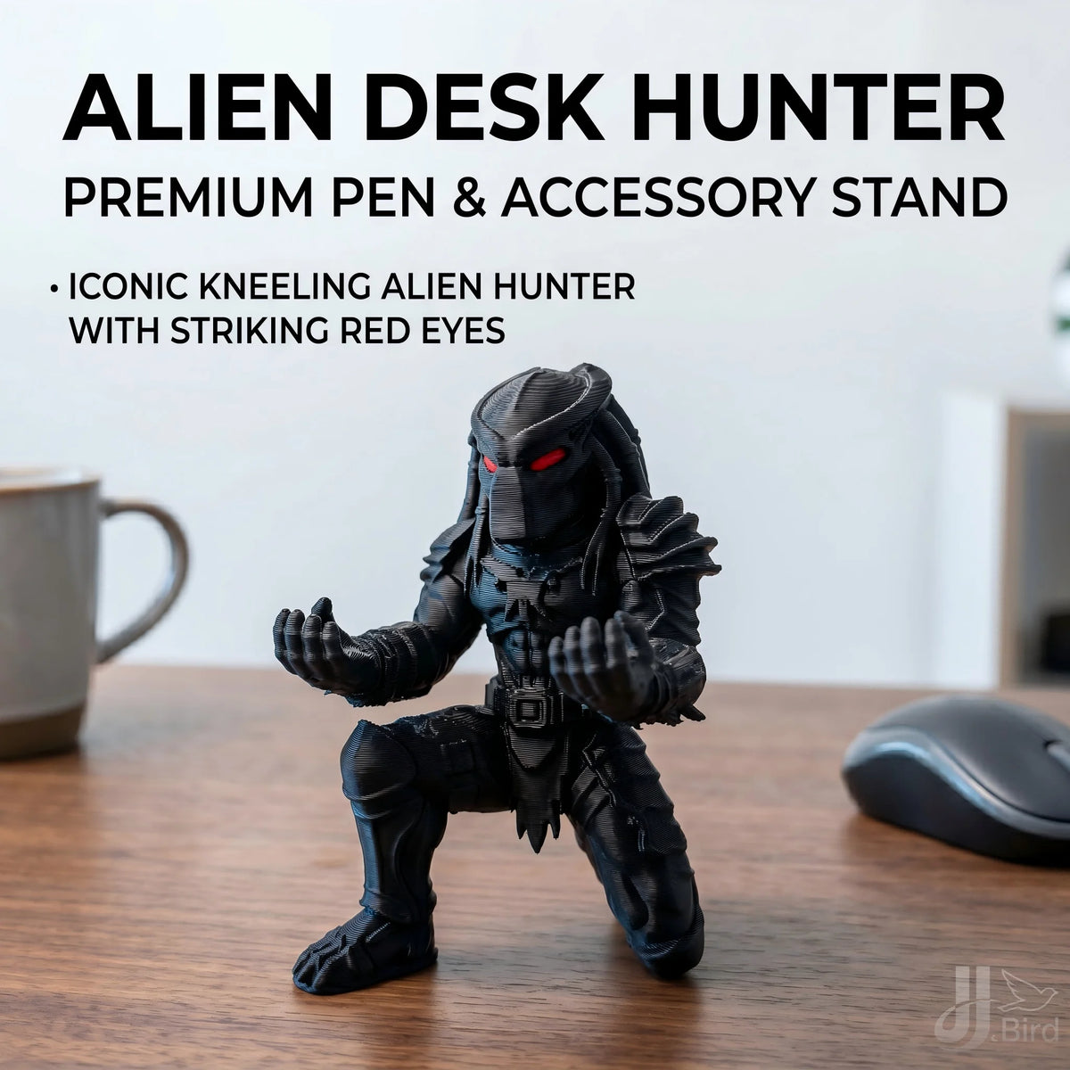 Sci-Fi Alien Desk Ornament - Pen Holder Figurine for Home & Office Decor