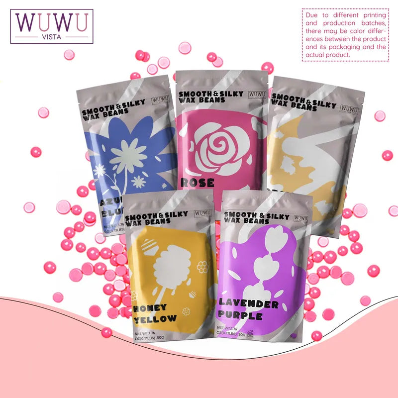 Hard Wax Beans for Hair Removal 50g Painless Waxing Beads for All Skin Types