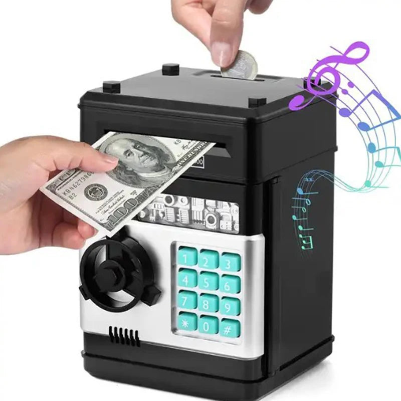 Automatic Coin & Cash Saving Piggy Bank with Password Lock - Child Gift