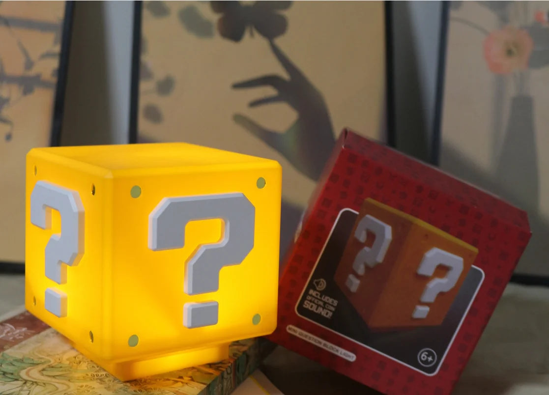 LED Question Mark Brick Night Light with Music USB Desk Lamp for Birthday and Christmas Gifts