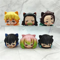Anime Demon Slayer Mini Figure Set Nezuko Tanjirou Zenitsu Inosuke PVC Toys