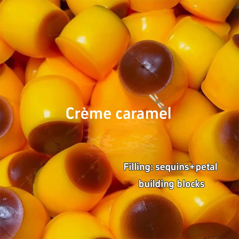 Pudding-Shaped Squeeze Ball Caramel Crunchy Handmade Fidget Toy Stress Relief & Desk Accessory