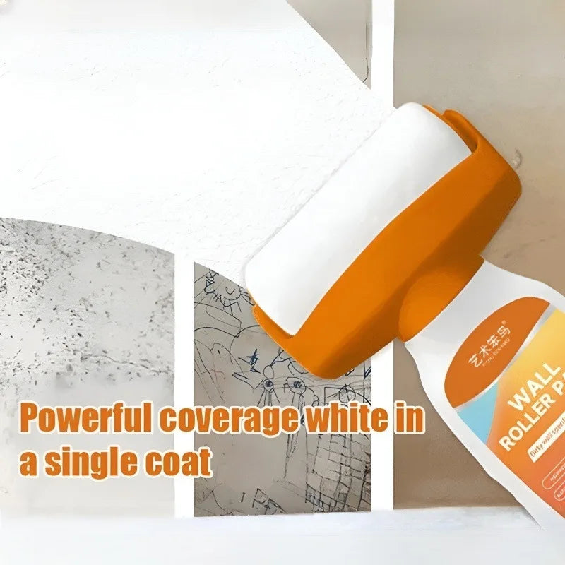 Water-Based Wall Repair Paint Set with Self-Brushing Roller - Interior Latex Wall Patch