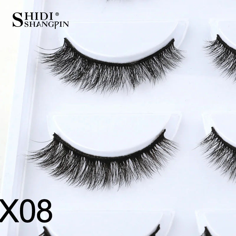 Bulk False Mink Eyelashes Set - Fluffy Natural Volume & Wispy Styles
