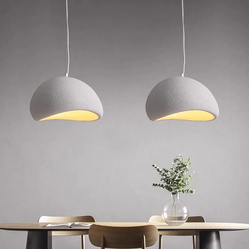 Nordic Wabi Sabi Style Pendant Light - E27 Chandelier for Dining & Bedroom