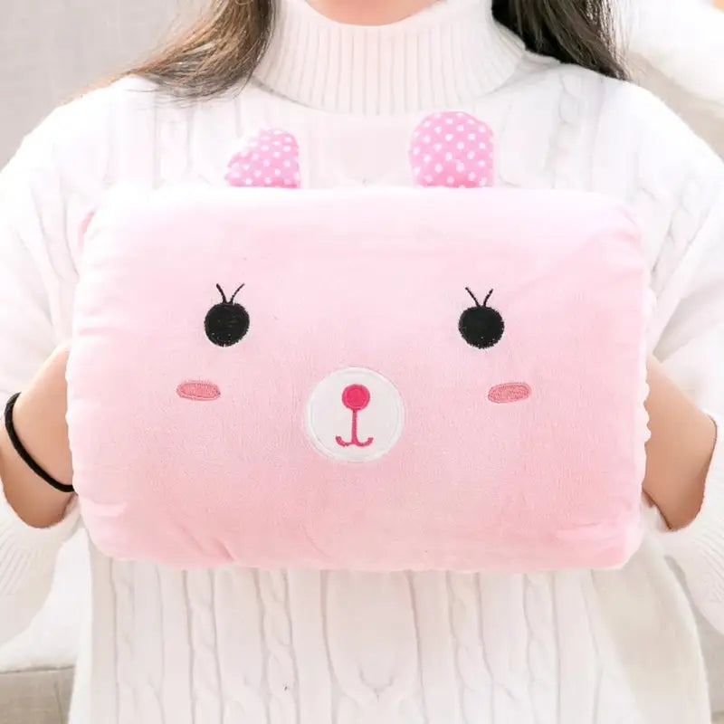 Kids Plush Hand Warmer Pillow - Cute Cartoon Nap Cushion for Children, Winter Gift