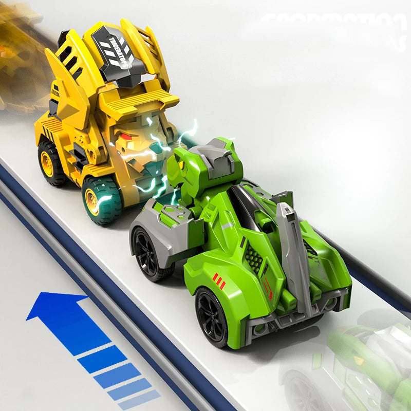 Transforming Dinosaur Car Toy with Inertial Sliding & Robot Features – Kids Gift