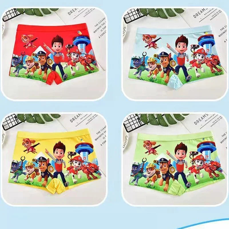 Kids Boy Boxer Underwear Pack - Cartoon Paw Patrol Chase Cotton Shorts