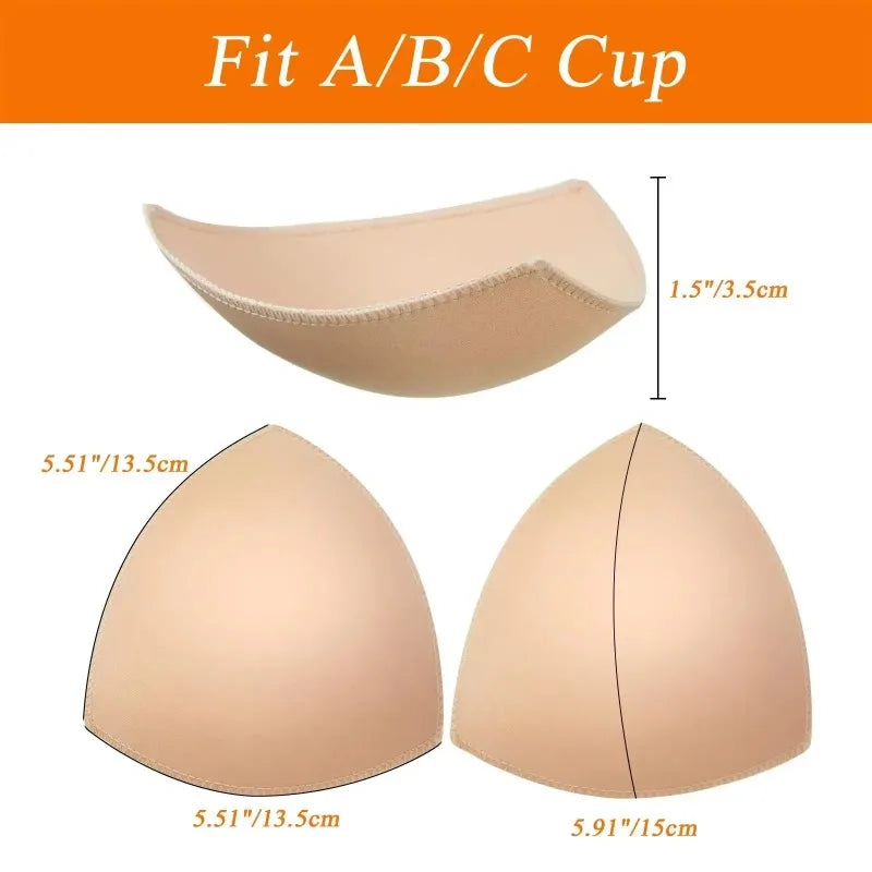 2/20PCS Triangle Silicone Push Up Bra Pads for Women - Invisible Chest Enhancers