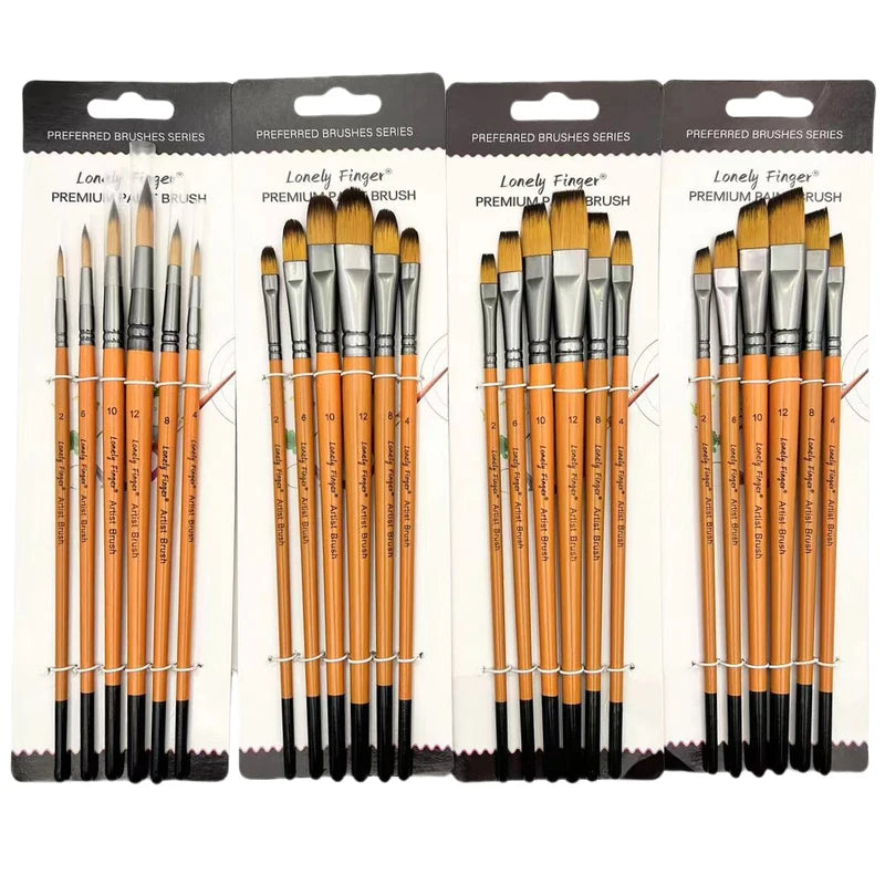 Professional Artist Paint Brush Set - Anti-Shedding Tips for Acrylic Oil Watercolor