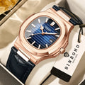 Men's Luxury Quartz Wristwatch Waterproof Auto Date Leather Strap - Multiple Colors