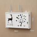 Wall-Mounted Shelf Organizer for Router and Cable Storage - No Punch Installation