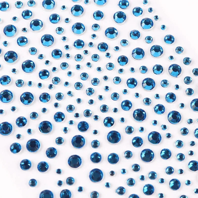 Children's Rhinestone Face Stickers for DIY Makeup and Party Decor