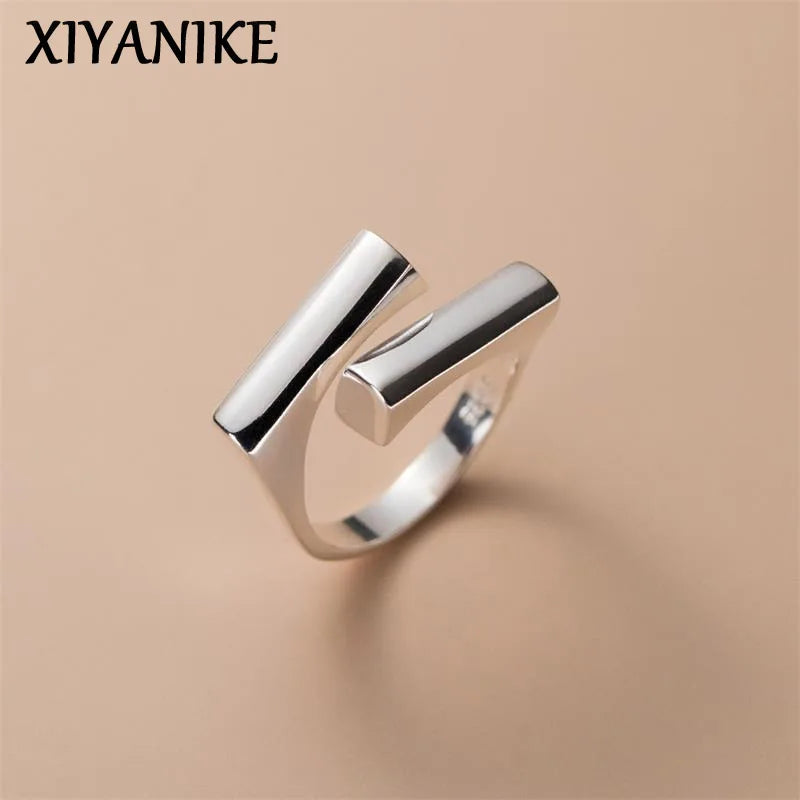 Geometric Cuff Finger Rings for Women Girls Elegant Fashion Jewelry Gift
