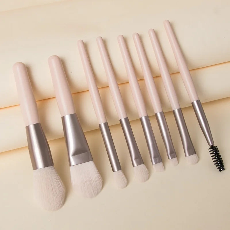 8PCS Makeup Brush Set - Eye Shadow Foundation Blush Powder Blending Tools