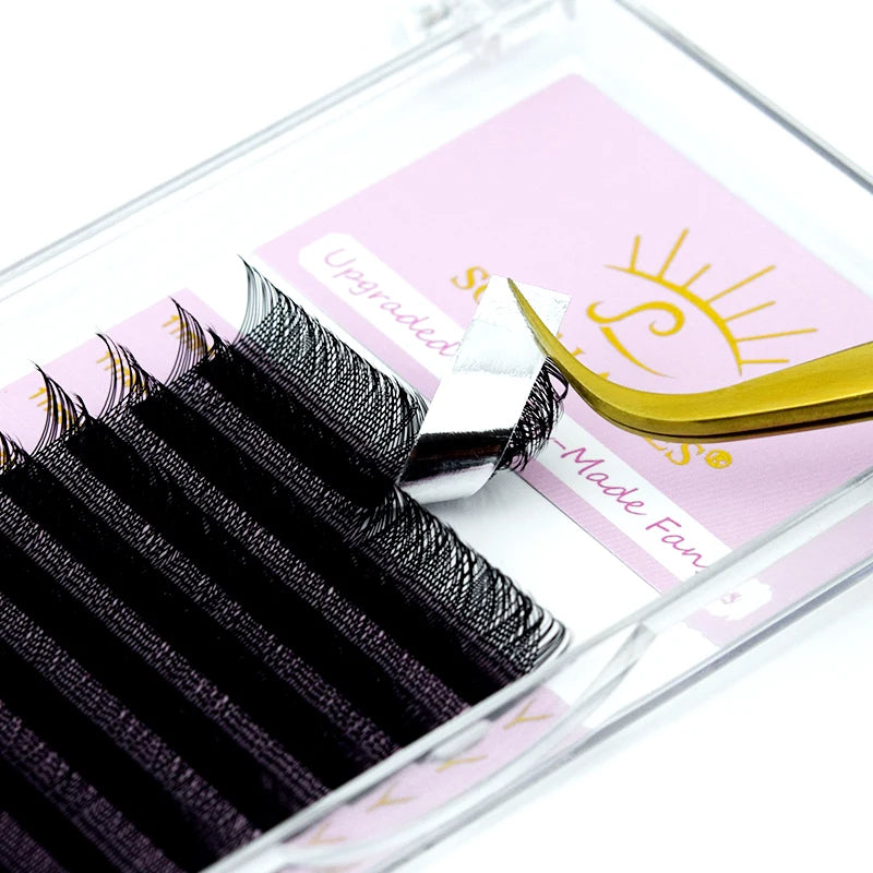 Premade Eyelash Extensions Y Shape 0.05mm Fans for Salon, Individual Lash Fans