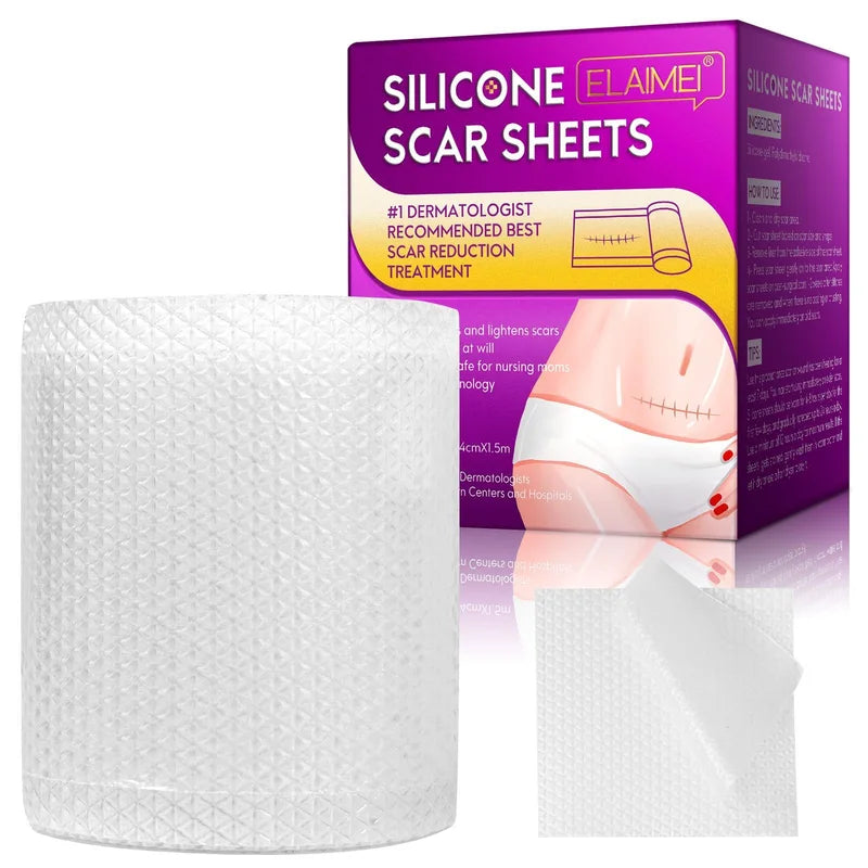 Invisible Silicone Scar Sheets 150cm x 4cm Self-Adhesive Reusable Skin Care Tape